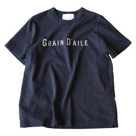a piece of Library アピースオブライブラリー Grain D'aile 半袖 ロゴTシャツ [223128] レディース カットソー ティーシャツ ロゴティー コットン