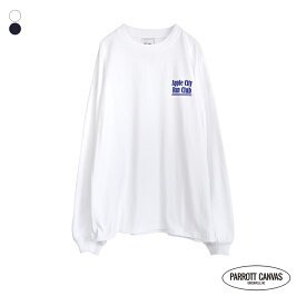 PARROTT CANVAS パロットキャンバス ランクラブ L/S Tシャツ [PC24112009] レディース オールシーズン RUN CLUB ロングスリーブ 長袖 ロンティー ティーシャツ カットソー プルオーバー ロゴ オーバーサイズ 春夏 秋冬