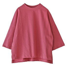 TRAVAIL MANUEL トラバイユマニュアル 度詰天竺 7分袖 ワイドスリーブ プルオーバー [2034] レディース Tシャツ カットソー ワイド ドロップショルダー 華奢見え ゆったり リラックス ジャージー素材 ボックスシルエット 製品洗い