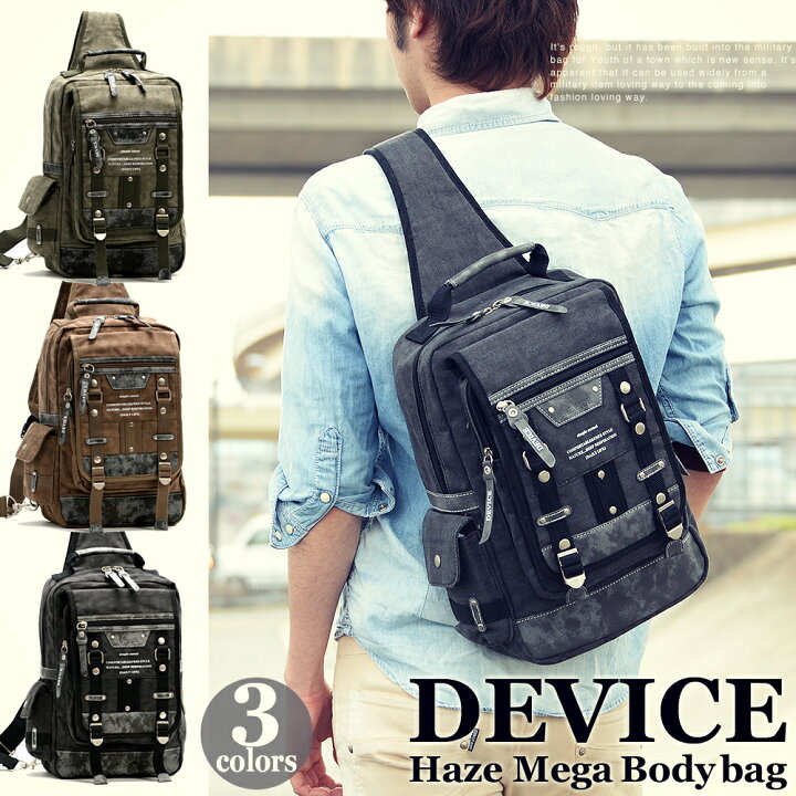 楽天市場】DEVICE デバイス メガ ボディバッグ ボディーバッグ 