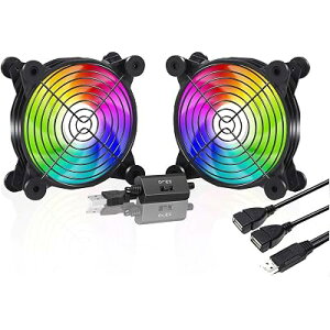 upHere 120mm USB��@ USB��p�t�@�� �~�j�����@ ���F �É��^�C�v 3�i�K���� (2�{1�Z�b�g)�yU1207-2�z �S1�F �S1�T�C�Y