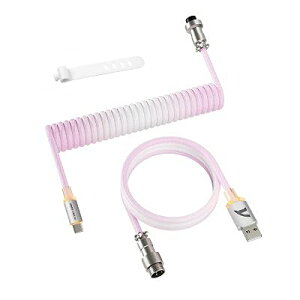 �y����8000Hz�Ή��zATTACK SHARK C01ULTIMATE �Q�[�~���O�L�[�{�[�h�p�R�C���P�[�u�� RGB���� ����x�� USB-C�ڑ� �S8�F �S2�T�C�Y