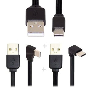 cablecc USB C �V���[�g�t���b�g�P�[�u�� USB 2.0 Type C �f���A�� 90�x�p�x PD 65W �����[�d�f�[�^�����P�[�u�� 7.87�C���` 200MM �p���[�o���N�p �S11��