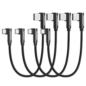 aceyoon Type-C �P�[�u�� 0.3m L�� �i�C�����҂� 2.4A �����[�d USB-A to C 90�x �[�d�R�[�h 1�{�� �S3�T�C�Y