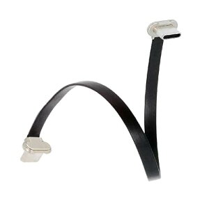 cablecc USB C �V���[�g�t���b�g�P�[�u�� USB 2.0 Type C �f���A�� 90�x�p�x PD 65W �����[�d�f�[�^�����P�[�u�� 7.87�C���` 200MM �p���[�o���N�p �S11��