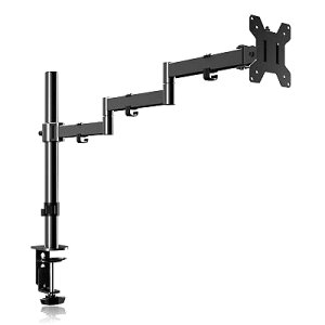Pholiten ���j�^�[�A�[�� �V���O�� PC�A�[�� �f�B�X�v���C�A�[�� ���� 80MM�����|�[���t�� �N�����v�� �O�����b�g�� ���p�x���� 10kg���ω׏d VESA 75x75mm 100x100mm�Ή� 17-32�C���` �S2�F �S4�T�C�Y