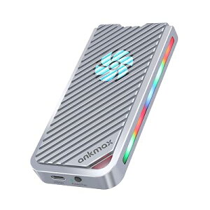 �t�@����RGB���C�g�t��Ankmax UC4M3 USB4�P�[�XNVMe M.2 SSD�p�����M40Gbps to NVMe PCI-e M-Key(B+M Key)2280 ������ Thunderbolt 4/3 USB4.0/3.1/3.0�݊������� �|�[�^�u�� SSD�O�t���P�[�X �H��s�v�̃A���~ �S3�T�C�Y