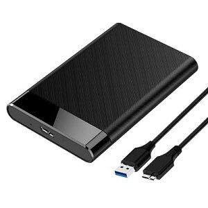 LUYING 2.5�C���` HDD �P�[�X SSD �P�[�X USB3.0�ڑ� 2.5�C���`HDD�Ή� 5Gbps�����]�����x 3TB�e�ʂ��T�|�[�g���� �ȒP���E�iUSB A-MicroUSB�P�[�u���t���j
