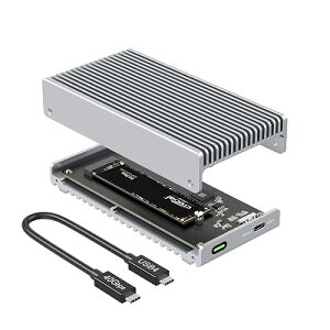Qwiizlab �t�@�����X 40Gbps USB4 SSD �G���N���[�W�� �A���~�V���[�V�t�� Thunderbolt 5/4/3�Ή� PCIe M.2 NVMe�ő�8TB�Ή� �V���o�[ (SSD�͕t�����܂���)