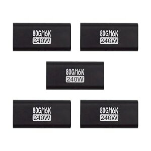 Xiwai 5��/���b�g USB-C �^�C�v C ���X - ���X USB5.0 80Gbps �����A�_�v�^�[ 240W 16K 8K 5K USB �^�C�v-C �Ή� USB4.0 Thunderbolt3/4/5 �S1��
