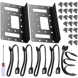 HAAMNING7 2.5�C���`�`3.5�C���` SSD/HDD�}�E���g�u���P�b�g�A�ő�4���2.5�C���`SSD�Ή��������}�E���g�u���P�b�g �����n�[�h�h���C�u�}�E���g�u���P�b�g�g���CPC/NAS/�T�[�o�[�p SATA3.0�P�[�u���t
