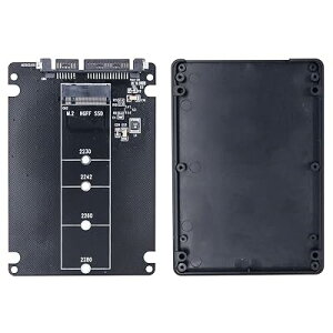 M.2 NGFF to SATA 3.0 �ϊ� 6Gbps �ϊ� �A�_�v�^ NGFF B Key SSD �Ή� 2.5�C���` �P�[�X�t��(2) �S3�F