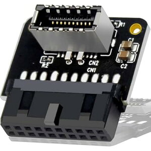 Xiatiaosann USB 3.0 19�s���w�b�_�[ - USB 3.1 Type-C A-Key�t�����g�p�l���A�_�v�^�[ Type-E �A�_�v�^�[ 19�s���I�X - 20�s�����X�g���J�[�h �}�U�[�{�[�h�p �S1�F