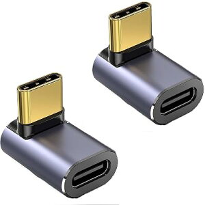 usb c �ϊ��A�_�v�^ 2�� Type C�I�X���X 90�x ���p 40Gbps�����]��&5A�}���[�d100W 8K@60Hz�f���o�� �^�C�vC L��