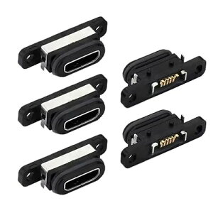 Cablecc 5��/�Z�b�g 480Mbps USB2.0 SMT�^�C�v DIY OEM Micro-B���X���Z�v�^�N���\�P�b�g�R�l�N�^ �}�E���g�t�� �h�� �S2��
