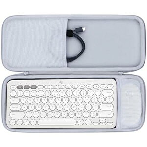 Lebakort���[�P�[�X�ƌ݊����̂���Logicool���W�N�[��PEBBLE KEYS 2 K380sGR ���C�����X�L�[�{�[�h + PEBBLE MOUSE2 M350sGR���C�����X�}�E�X �Z�b�g�i�_�[�N�u���[ �P�[�X�j �S4�F