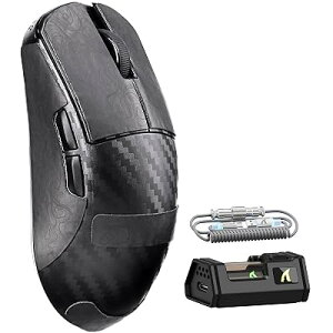 ATTACK SHARK R11Ultra ���H �J�[�{���t�@�C�o�[ �Q�[�~���O�}�E�X ���C�����X 49g ����~�߃e�[�v�t�� �S4�F