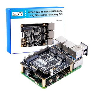 GeeekPi U2500 M.2 NVMe/�f���A��USB 3.0-2.5G�C�[�T�l�b�g�A�_�v�^�[�iRaspberry Pi 5�p�AM.2 NVMe M-Key 2230/2242 SSD�Ή��j