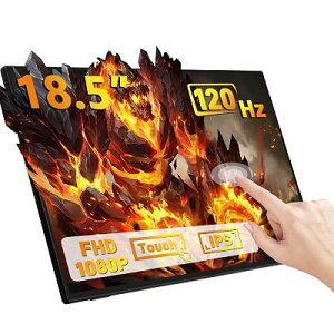 GeeekPi 18.5�C���` 1920x1080 �Ód�e�ʎ��^�b�`�X�N���[�� 100-120Hz IPS�f�B�X�v���C �|�[�^�u���X�N���[�����j�^�[�ARaspberry Pi 5/4B/3B/3B+�̃C���X�g�[�����T�|�[�g