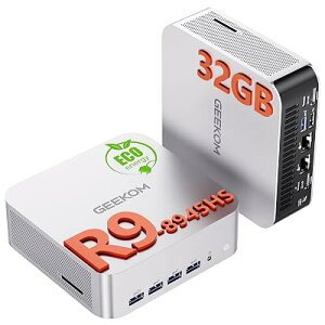 �y�ŏ��R9 8945HS�zGEEKOM A8 Max mini pc Radeon 780M DDR5 128GB +4TB SSD�i�ő�g���j �S1�F
