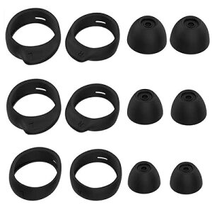 A-Focus �E�B���O�`�b�v �� �C���[�`�b�v Galaxy Buds+ �u���b�N�p �C���[�s�[�X �E�B���O�`�b�v �e S/M/L 3�Z�b�g Buds/Buds�{�v���X�ɓK�� �u���b�N �S2�F