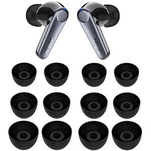 A-Pcas �C���[�s�[�X EarFun Air Pro 3�C���z���p �C���[�s�[�X Ear fun Free Pro 3 �C���z���p �C���[�`�b�v Ear fun Air S�C���z���p �C���[�s�[�X �V���R���� S/M/L 6�y�A �u���b�N 532 �S2�F