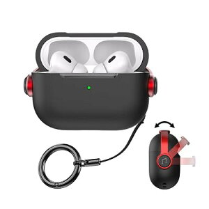 HEIGKOIK AirPods Pro2 �P�[�X ���b�N�t�� AirPods Pro ��2/1���� 2023/2022 /2019�p TPU �ی�P�[�X LED�� �ϏՌ� ���C�����X�[�d�Ή� �J���r�i�t�� (��+��) �S2�F �S1�T�C�Y