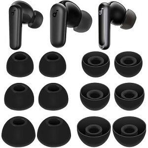 A-Pcas �C���[�s�[�X An-ker Sound-core P40i �C���z���p �C���[�`�b�v �V���R���� 6�y�A �u���b�N 713 �S3�F �S1�T�C�Y
