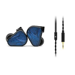TRUTHEAR x Crinacle Zero:BLUE2 �f���A���_�C�i�~�b�N�h���C�o�[ �C���C���[�w�b�h�z�� ���O���\�ȃP�[�u���t�� (3.5mm) �S1��