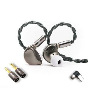 BQEYZ Winter2 �C���C���[���j�^�[ �L���C���z�� DD+BC HiFi �Q�[�~���O�C���z�� ���E���P�[�u�� �L���w�b�h�t�H�� �I�[�f�B�I�t�@������ (�O���[��, 3.5mm+4.4mm) �S2�F �S2�T�C�Y