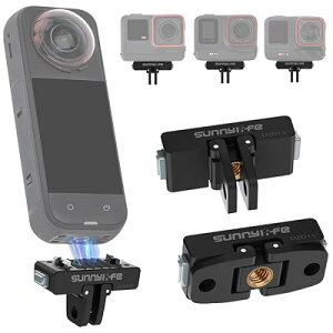 for insta360 X4 Air/X5/Ace Pro 2/Ace Pro/Ace �}�O�l�b�g�}�E���g ���C�}�E���g �N�C�b�N�����[�X for insta 360 X4 AIR X5 Ace Pro2 �A�_�v�^�[ �܂��ݎ� 1/4�l�W�� for GoPro �~�j�O�r �ԍ�/�o�C�N/�o�b�N �S1�F