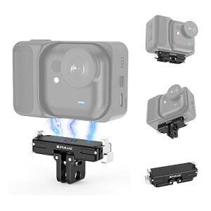 PULUZ DJI Osmo Nano/Action 6�p�}�O�l�b�g���N�C�b�N�����[�X�}�E���g CNC�A���~�� �܂肽���ݎ� 1/4�l�W�t �I�X�� nano�p���C�}�E���g�x�[�X DJI Osmo Action 6�p�}�O�l�b�g�x�[�X Osmo Nano�p���C�A�_�v�^