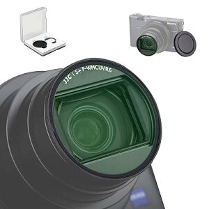 JJC UV�t�B���^�[ Sony ZV-1 II RX100 VII VI V Canon PowerShot G5 X II G7 X Mark III II �Ή� ���ߗ�99.5% ���˗�0.05�� ���������L�Y�h�~ �t�B���^�[�P�[�X&�����Y�L���b�v �t��