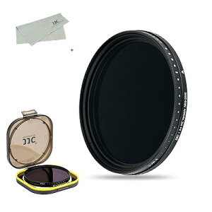 JJC �ώ�ND�t�B���^�[ 55mm �����t�B���^�[ ND2-2000�����\ 18�w�}���`�R�[�e�B���O Sony FE 28-70mm E 18-135mm FE 35mm F1.8 / Nikon AF-P DX 18-55mm / Canon EF-M 11-22mm EF-M 18-150mm �Ȃ� �U55mm�����Y�K�p ���� ����