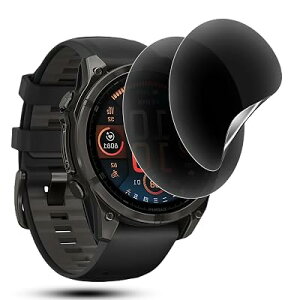�y�`�����h�~�t�B���� 2���Z�b�g�zFor GARMIN(�K�[�~��)fenix 8 Sapphire AMOLED 47mm��p �t���ی�t�B���� �`�����h�~�E�L�Y�h�~���� �񋭉��K���X�t�B���� ��TPU�f�� 3D�݌v �Ńt�B�b�g�� �C�A�[��