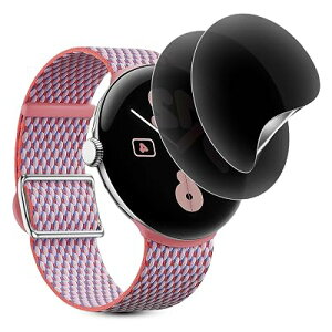 �y�`�����h�~�t�B���� 2���Z�b�g�z For Google Pixel Watch 3/2/1 41mm�p��p �t���ی�t�B���� �`�����h�~�E�L�Y�h�~���� �񋭉��K���X�t�B���� ��TPU�f�� 3D�݌v �Ńt�B�b�g�� �C�A�[���E�w��h�~
