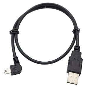 ViViSunUSB 2.0 �~�j�P�[�u�� USB(A)�I�X-USB(miniB)�I�X L�^ ���E90°�����ϊ��P�[�u�� �����b�L�t�� ����480Mbps�̃f�[�^�]���������[�h (1.8m, �EL)