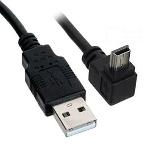USB 2.0 �~�j�P�[�u�� USB(A)�I�X-USB(miniB)�I�X L�^ �㉺90°�����ϊ��P�[�u�� �����b�L�t�� ����480Mbps�̃f�[�^�]���������[�h (0.5m��L 1��)