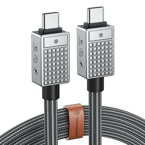 Yottamaster USB Type-C �P�[�u��(0.5m) 240W PD�}���[�d�Ή� 20Gbps�����f�[�^�]�� 8K@60Hz�r�f�I�f�B�X�v���C���T�|�[�g ���b�v�g�b�v�ɑΉ�
