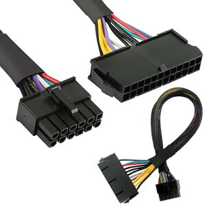 Xiatiaosann 24 �s�� 12 �s�� ATX PSU ��d���A�_�v�^�[ �P�[�u���A24 �s�� 12 �s�� ATX PSU ��d���A�_�v�^�[�ґg�X���[�u �P�[�u���A�T�|�[�g 1150 �� 1151 �}�U�[�{�[�h�A�G�C�T�[ Q87 Q87H3 Q87H3-AM �p(0.3m