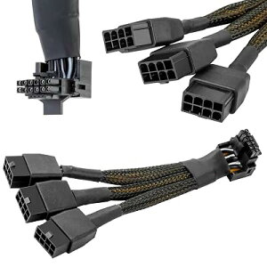 Xiatiaosann 16 AWG PCIE 5.0 12VHPWR 600W 3x8�s������16�s��(12+4�s��)�ւ�90�x���p�d���A�_�v�^�P�[�u�� �O���t�B�b�N�X�J�[�hRTX 4090 4080 3090TI 4070Ti (�^�C�vB)�p