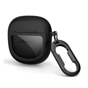 SURITCH �P�[�X �Ή� Bose QuietComfort Earbuds II 2022/QuietComfort Ultra Earbuds 2023/Ultra Earbuds (��2����) 2025,�S�g�h�kTPU�ی�P�[�X �������S�E�B���h�E�t�����J���r�i�L�[�z���_�[�t��, �u���b�N