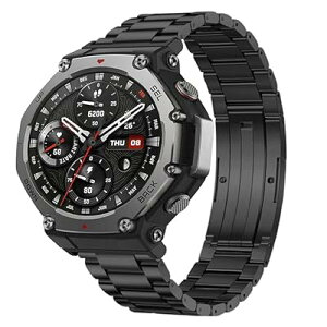 [PONATTENO] �����`�^���������E�H�b�`�o���h For Amazfit T-rex 3�p�o���h �y�ʋ������E�H�b�`�o���h �u���b�N �܂肽���݃o�b�N�� �T�C�Y�����\ �H��t��