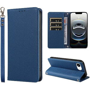 SHANGHAO iphone 16e �p �P�[�X �蒠�^ �㎿���U�[ iphone 17e �P�[�X �ϏՌ� �X�g���b�v�z�[���t��(�u���[)
