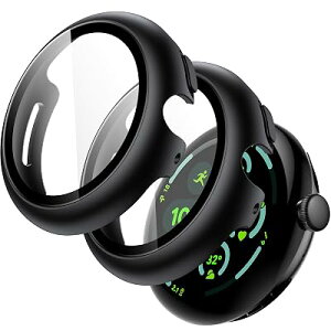 JETech Google Pixel Watch 3 45mm�p �P�[�X �t���ی�t�B�����t�� (�u���b�N)