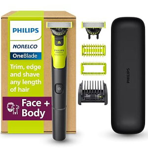 �t�B���b�v�X Norelco OneBlade 360 �ڑ��@�\�t���n�C�u���b�h ��p + �g�̗p �d�C�Ђ��g���}�[�A�V�F�[�o�[�A360�u���[�h�e�N�m���W�[�t���{�f�B�O���[�}�[�L�b�g 1x360�u���[�h�A5�@�\�R�[���A