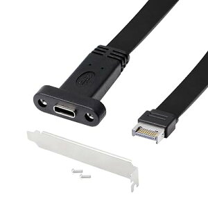 CERRXIAN usb 3.1 �t�����g�p�l���w�b�_�[ ���� type c�����P�[�u�� Type-E �I�X - �^�C�v-C���X�����P�[�u�� usb 3.1 gen2 10gbps �p�l���}�E���g�l�W�t�� �S��50cm