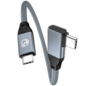 USB C �P�[�u�� �Z�� 0.2M Type-C �P�[�u�� L�� USB 3.2 Gen 2X2 20Gbps�f�[�^�]�� PD�Ή�100W