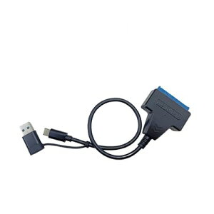 YFFSFDC SATA-USB �ϊ��P�[�u�� 2.5�C���` SSD/HDD�p SATA�P�[�u�� 5Gbps ���� 2in1 USB-C/USB 3.0 - SATA3 �R���o�[�^�[ 2TB SSD �O�t�� �ϊ� �R�l�N�^ �n�[�h�f�B�X�N �|�[�^�u��(3.5�C���`��HDD�͑Ή����Ă����