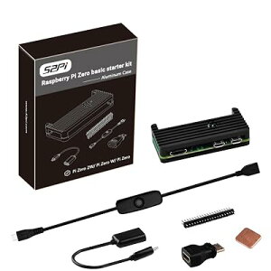GeeekPi Raspberry Pi Zero 2 W �P�[�X/Zero W �P�[�X�L�b�g�ARPi Zero 2 W �A���~�j�E���P�[�X�A20�s�� GPIO �w�b�_�[�AMicro USB - OTG �A�_�v�^�[�AHDMI �P�[�u���ARaspberry Pi Zero �����q�[�g�V���N�AON/�I�t�X�C